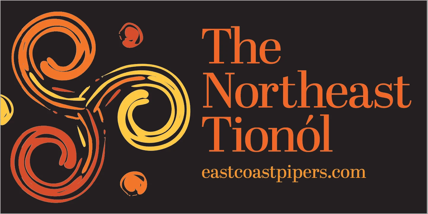 The Northeast Tionól orange and gold artwork