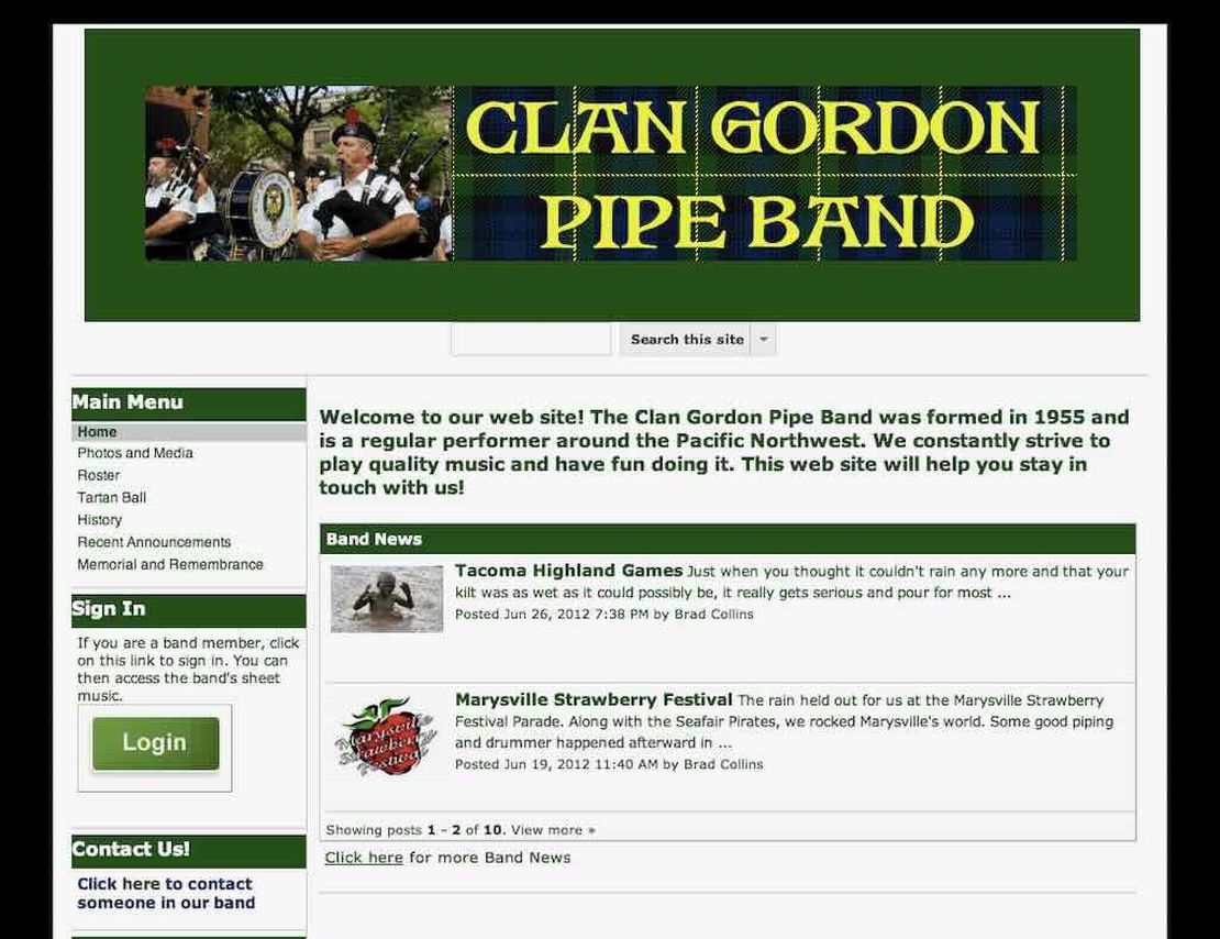 clan gordon pipe band