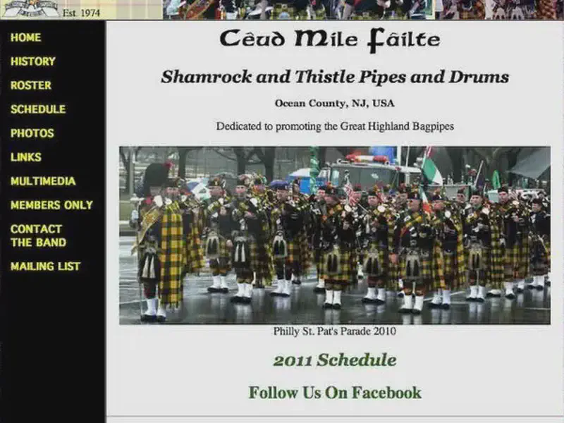 shamrock and thistle bagpipe band