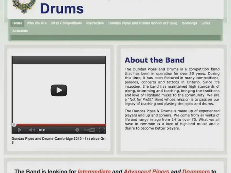 dundas pipes and drums