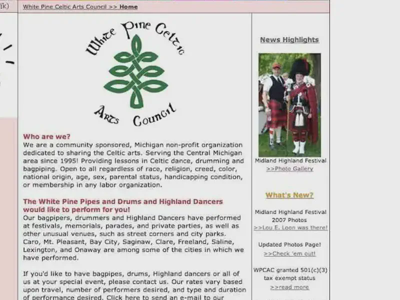 white pine pipes and drums