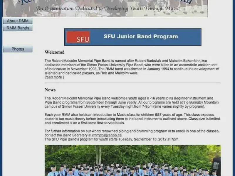 robert malcolm memorial pipe band organization