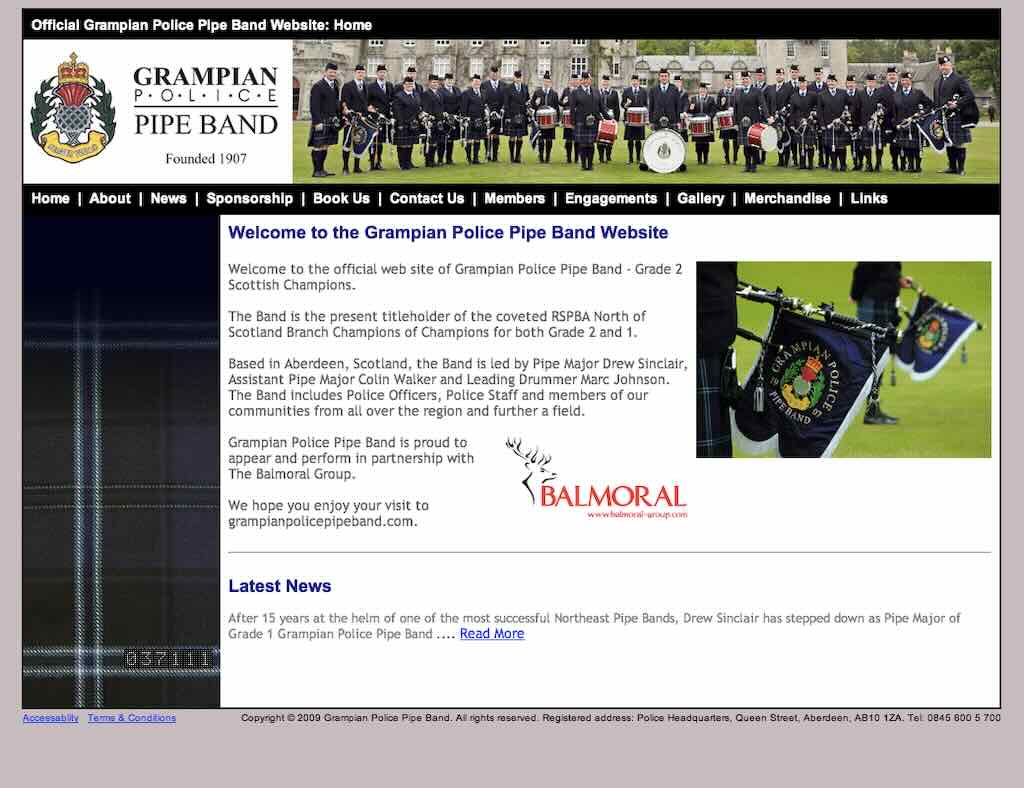grampian police pipe band