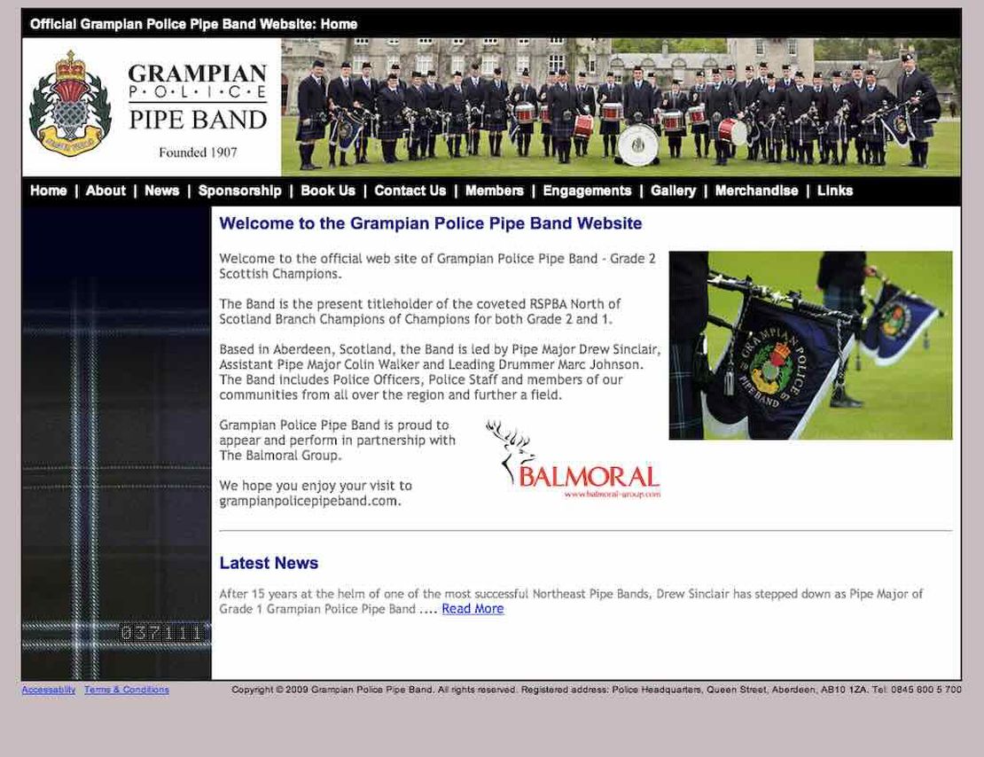 grampian police pipe band