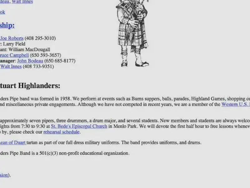 stuart highlanders pipe band