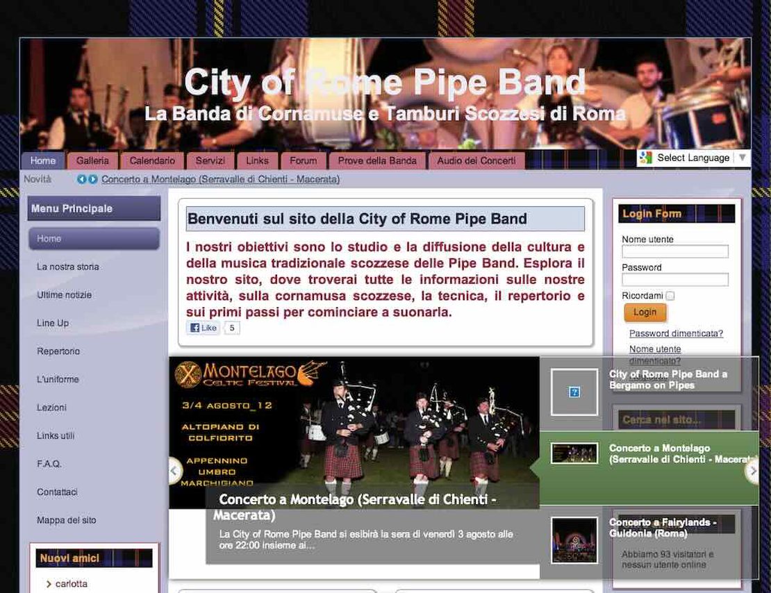 city of rome pipe band