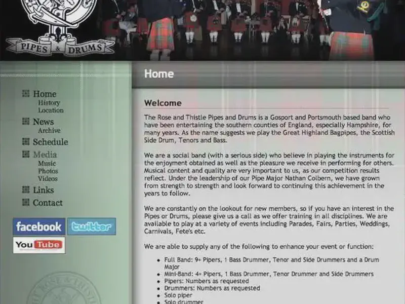 rose and thistle pipes and drums