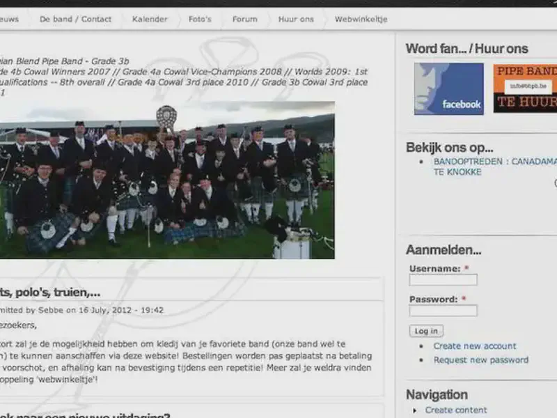 belgian blend pipe band