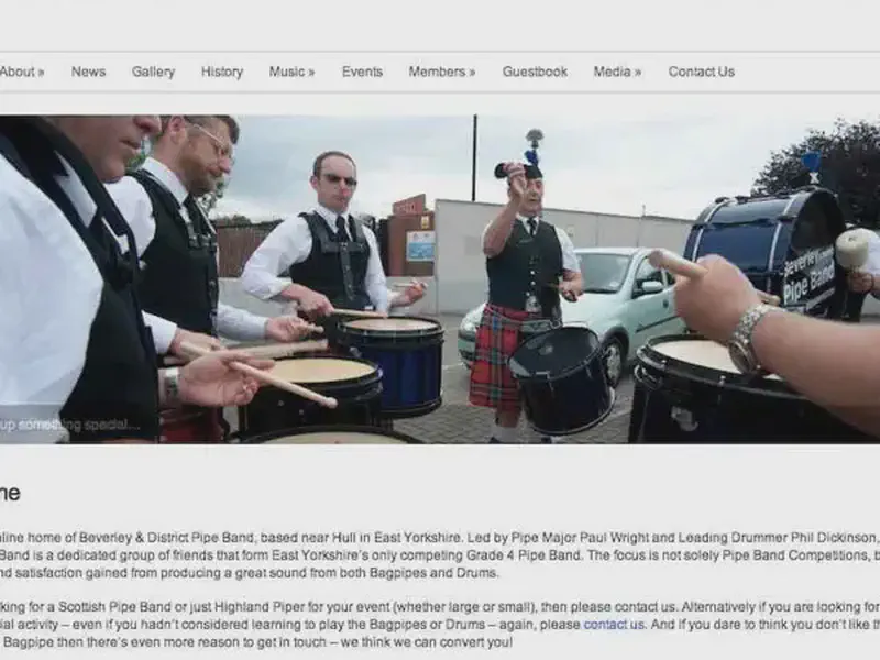 beverley and district pipe band