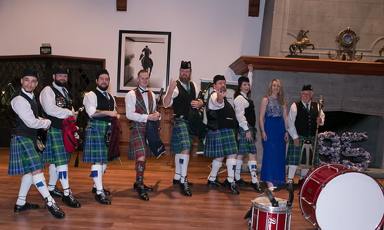 St. Andrew Society Pipes & Drums performing