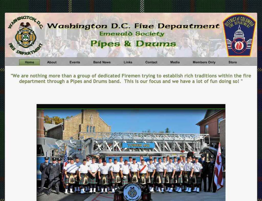 DCFD emerald society pipes and drums