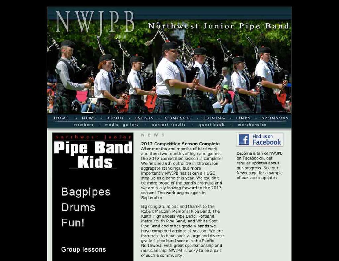 northwest junior pipe band