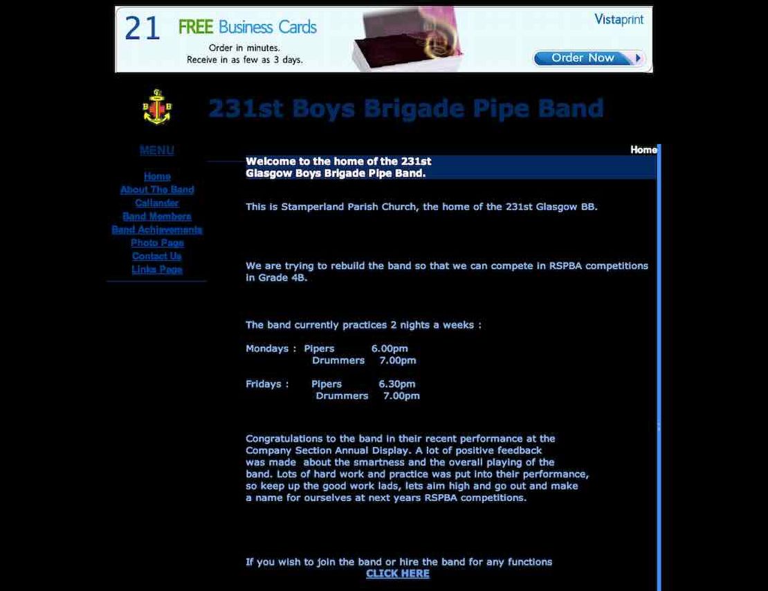 231st glasgow boys brigade pipe band