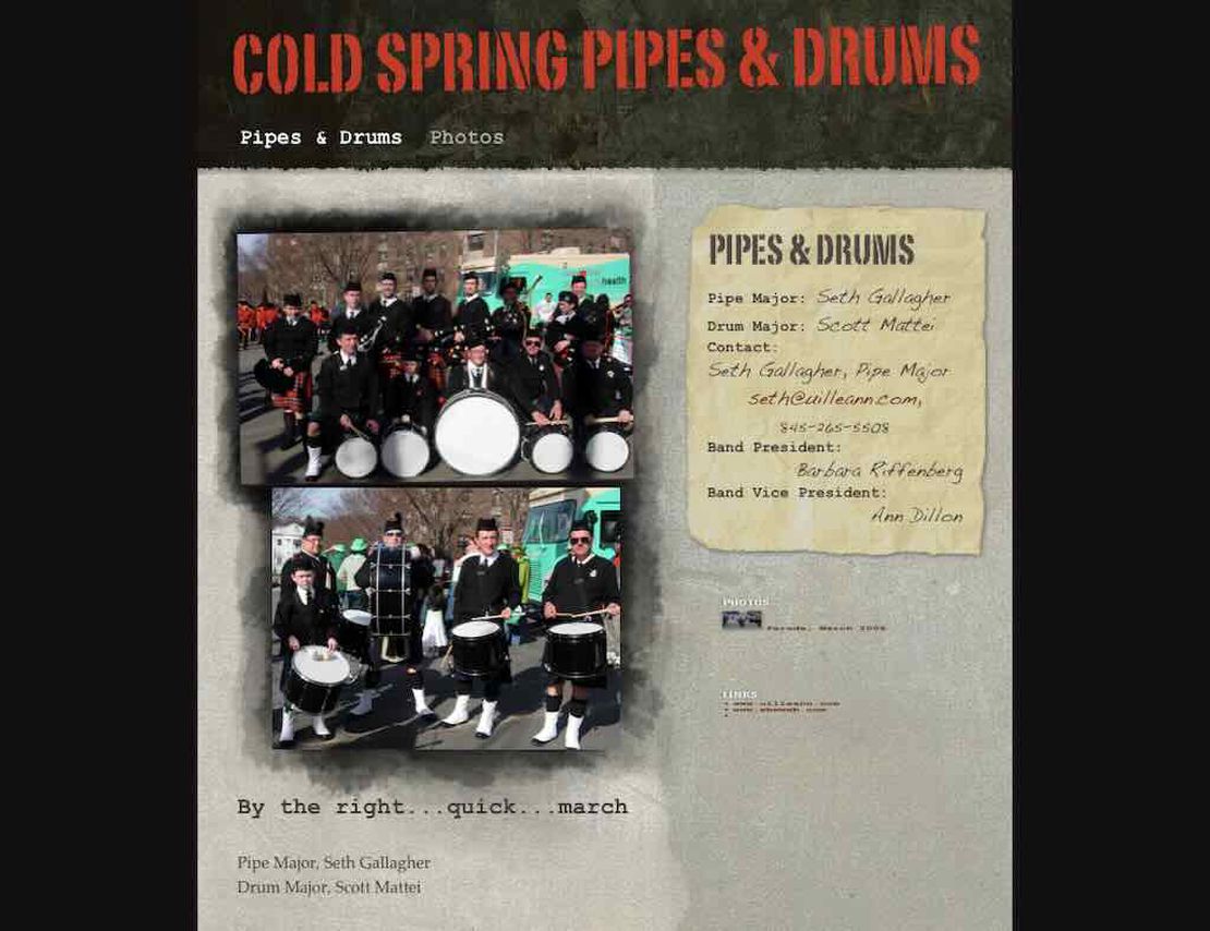 cold spring fire department pipes and drums