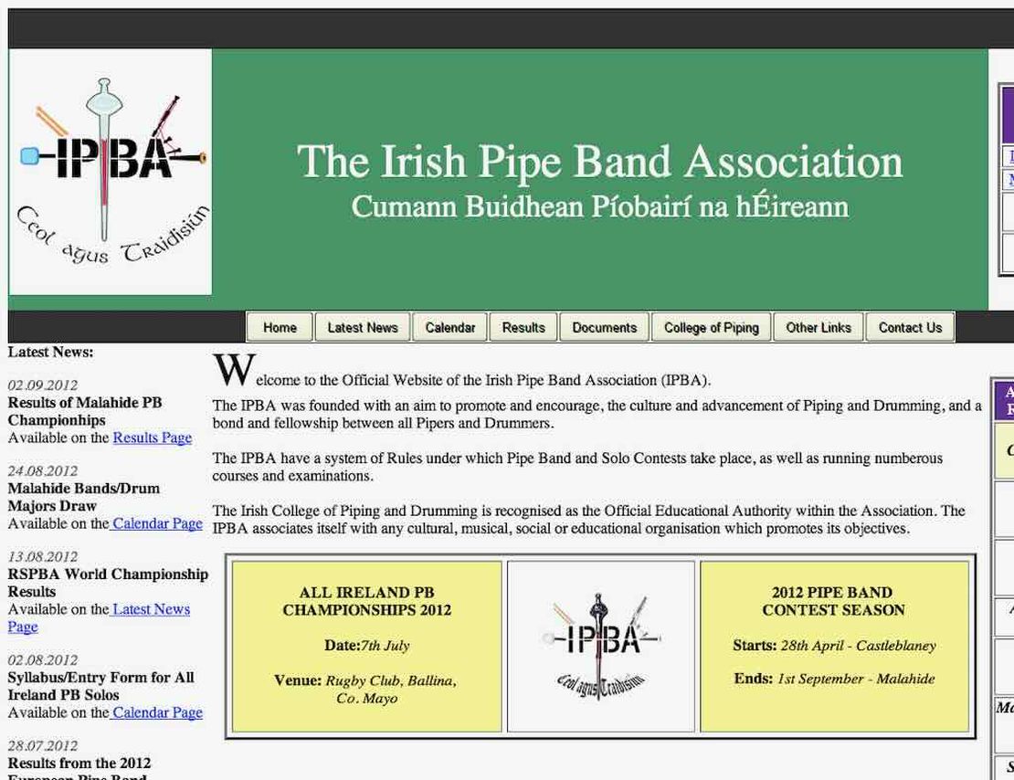 irish pipe band association