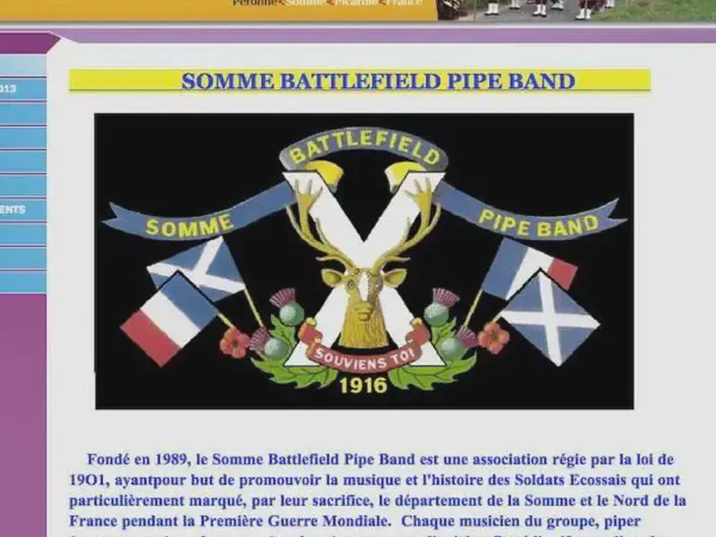 somme battlefield pipe band