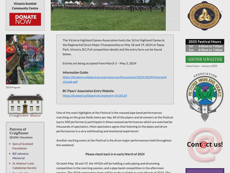 Victoria Highland Games & Celtic Festival