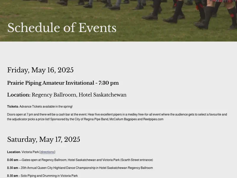 Saskatchewan Highland Gathering and Celtic Festival