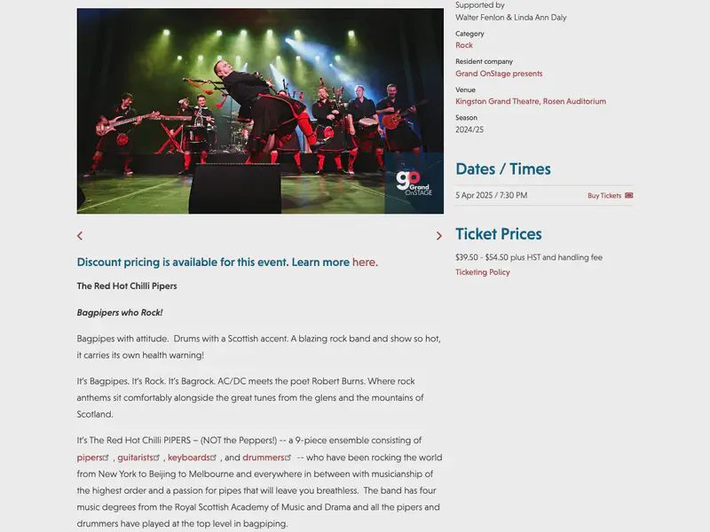 Red Hot Chilli Pipers Concert