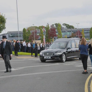 Richmond School community hosts final farewell to Dave Clark