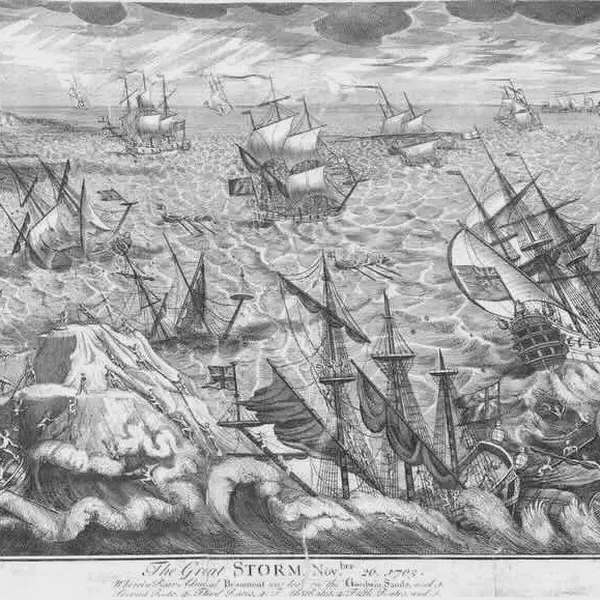 The Great Storm of 1703 hits Britain, 8,000 people die in 24 hours