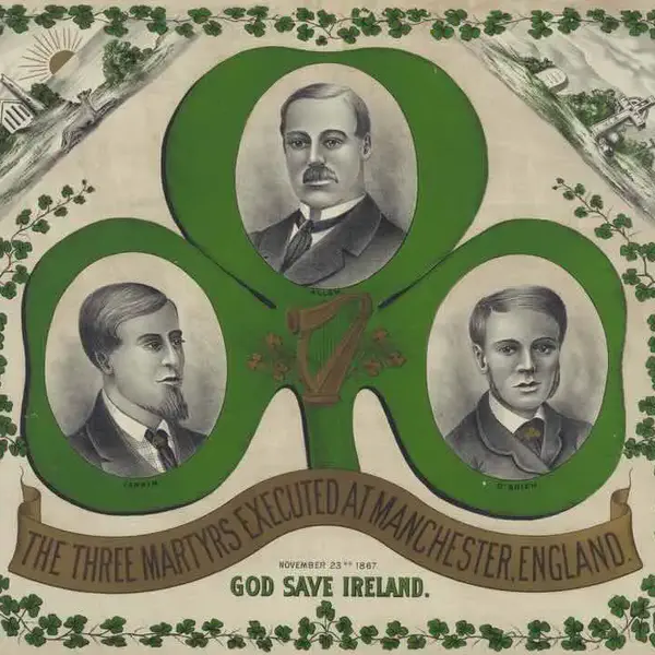 Manchester Martyrs, 3 Fenians are executed - Michael Larkin, William Philip Allen, and Michael O'Brien