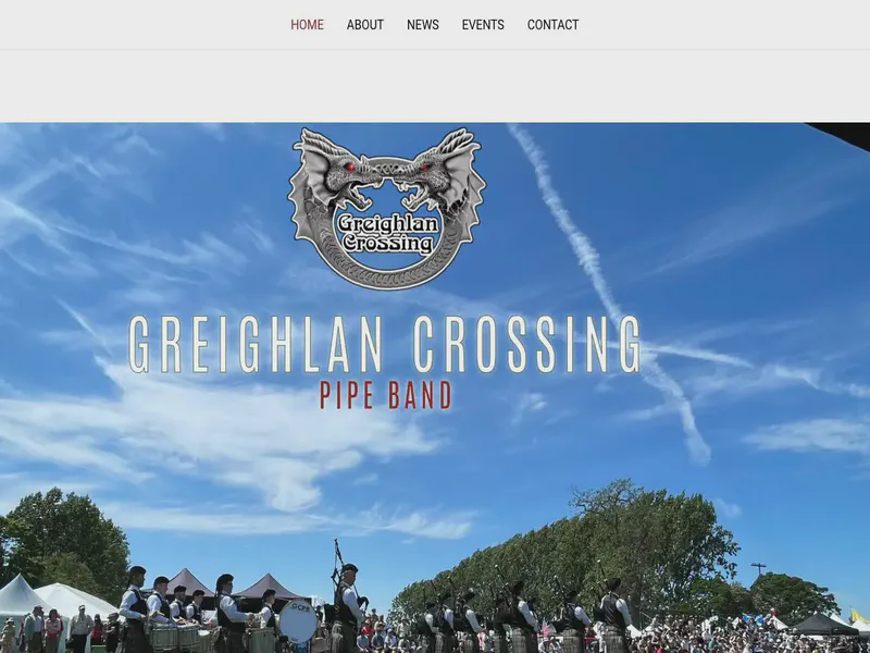 Website preview for gcpipeband.ca